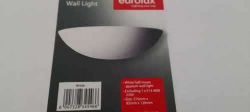 WALL LIGHT EUROLUX - COMPLETE UNIT - NEVER USED