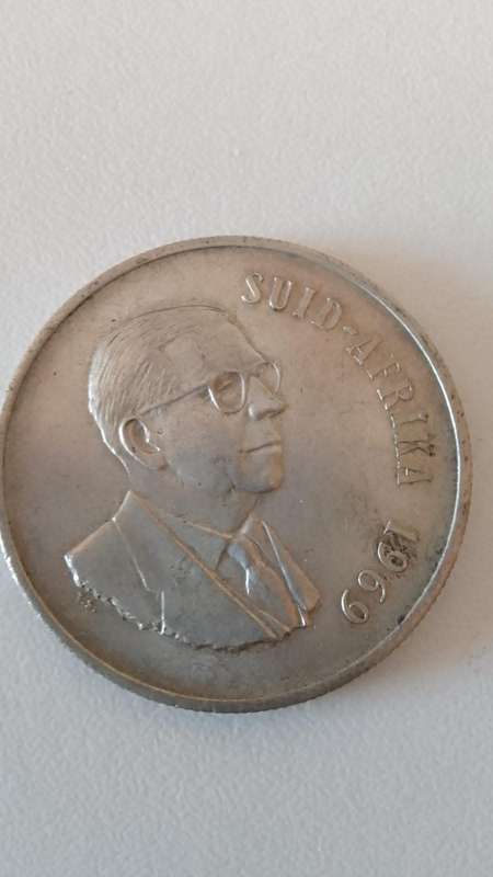 LOW START !!!  1969 R1 (S.A.) SILVER COIN - DONGES- (AFRIKAANS)