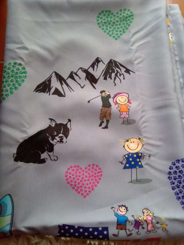 PET BED COVER UP FOR GRABS -WASHABLE-  SUPER LARGE  - LOVELY PRINTED DESIGN