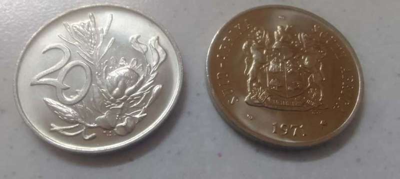 1971 RSA TWENTY CENT NICKEL COIN
