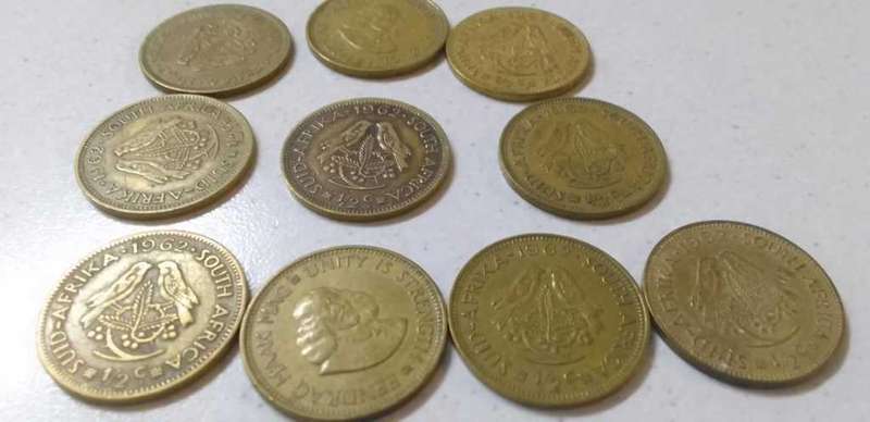 1962 RSA HALF CENT COIN (BID PER COIN)