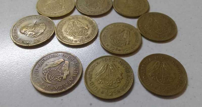 1963 RSA HALF CENT COIN (BID PER COIN)