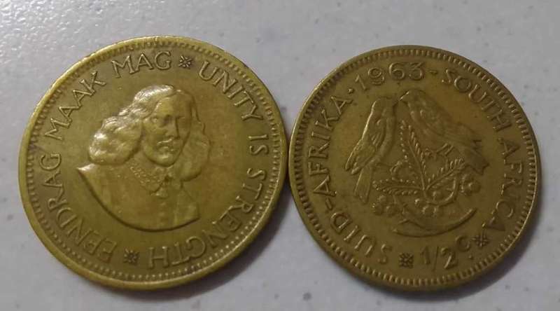 1963 RSA HALF CENT COIN (BID PER COIN)