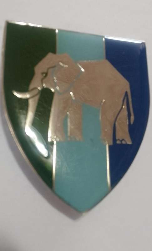 SADF/SA ARMY  EASTERN PROVINCE COMMAND SIGNAL UNIT  SHOULDER FLASH - WITH PINS