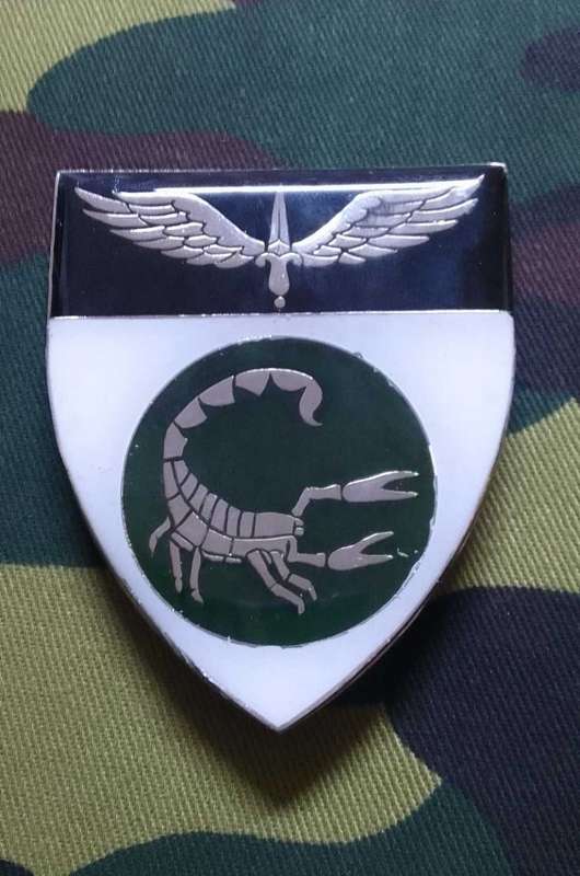 SADF / SA ARMY  2 RECCE COMMANDO SHOULDER FLASH - WITH PINS