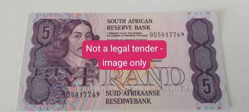FIVE RAND NOTE - de kock- 7769
