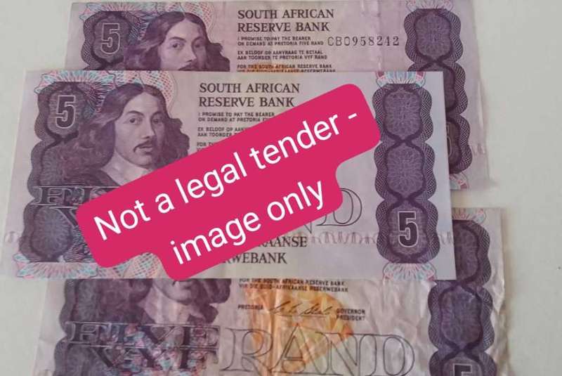 FIVE RAND NOTE - CL STALS- 1990'S (3-NOTES) -