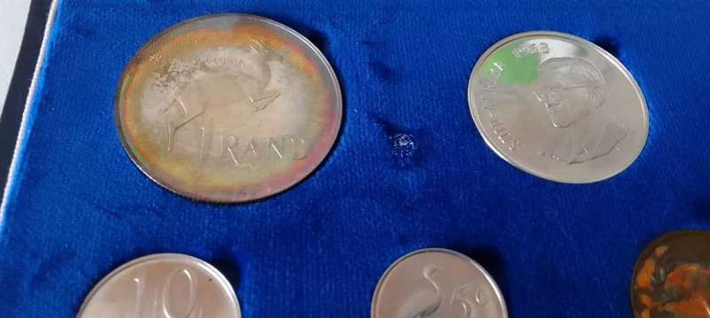 1968 RSA PROOF SET WITH SILVER R1 IN  BLUE SA MINT BOX
