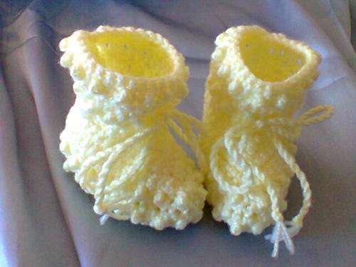 Lemon booties - double bubble detail - 8cm