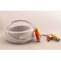 20m CCTV Security AV Audio Video BNC RCA Power DC DVR Camera Cable - white - ready to use