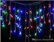 100 Leds-Hanging-Curtain-Lights-Fairy-Xmas-Wedding-220V  multi-color