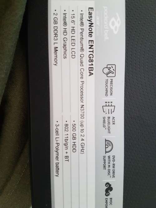PACKARD BELL EASYNOTE ENTG81BA