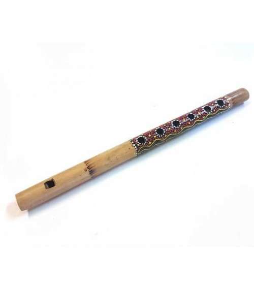 Bamboo Flute - Dot painted