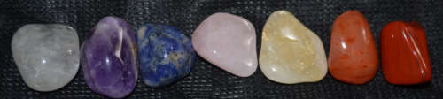 7 Large Chakra Stones Clear Quartz, Citrine, Rose Quartz, Amethyst,  Carnelian, Sodalite, Red Jasper
