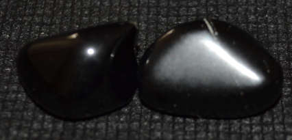 2 Large Black Obsidian Shields you from electromagnetic pollution, Banishes negative energy