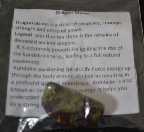 Dragons Stone ultimate stone of power and unwavering courage `Warrior Stone