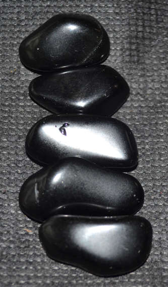 5 Large Black Obsidian Shields you from electromagnetic pollution, Banishes negative energy