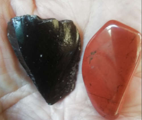 Red Jasper + Black Obidian Kundalini energy can be awakened with this combination,