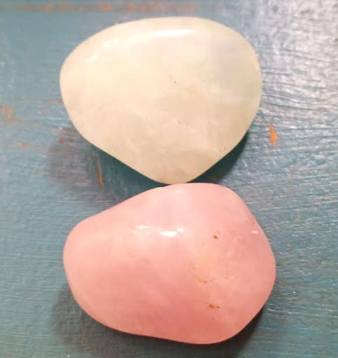 Powerful Heart chakra  stones XL  Green Aventurine and Rose Quartz