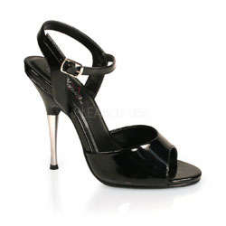 Pleaser 12.7 cm Ankle Strap Sandal W/ Metal Heel Size 3