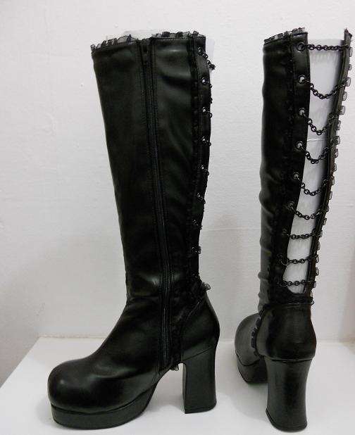 Demonia Gothika Corset Chain Boot SIZE 5