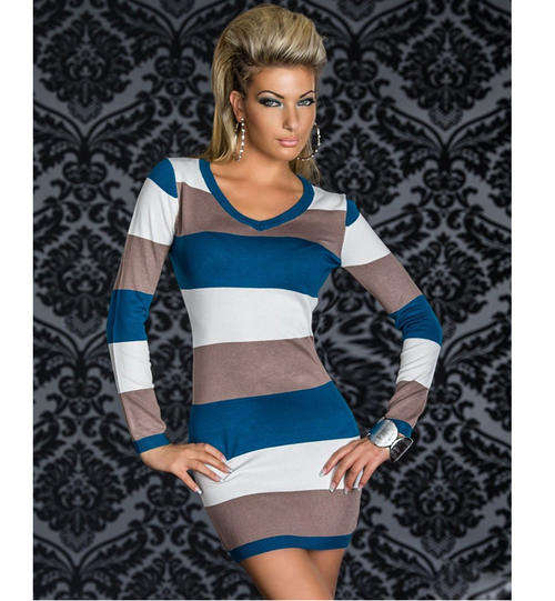 Striped Full Sleeve Dress/Top   "ONE SIZE"