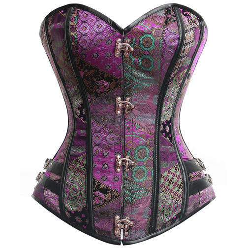 Steel Boned Streampunk Vegan Corset  S,M,L,XL,2XL,3XL,4XL,5XL,6XL