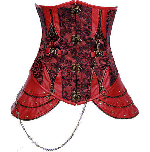 Steampunk Steel Boned  Underbust Corset      S,M,L,XL,2XL