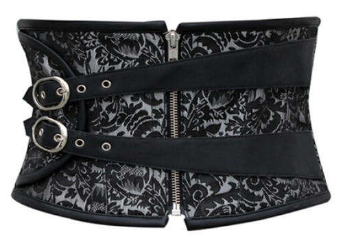 Brocade Buckles Steampunk Underbust Corset  S,M,L,XL,2XL