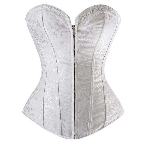 Steel Boning Zipper Corset   S,M,L,XL,2XL