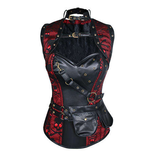 Steampunk Steel Boned Skulls Print Corset with Jacket S,M,L,XL,2XL,3XL,4XL,5XL,6XL