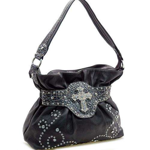 Western Cross Accent Shoulder Bag Style #: NL5-SC-885 BK