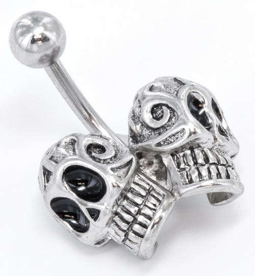 Day of the dead belly ring