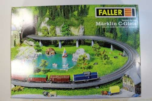 Faller : Up and Over Bridge Set (Marklin C Gleis)