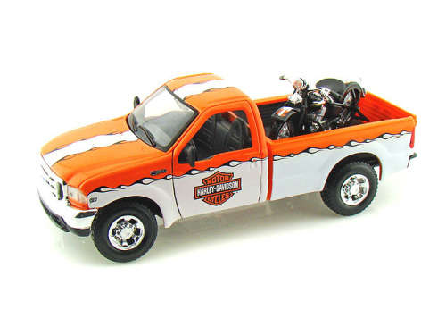 Ford F350 with Harley Davidson Bike