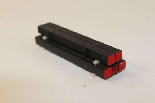 5 steel square bars (black) ¿ HO