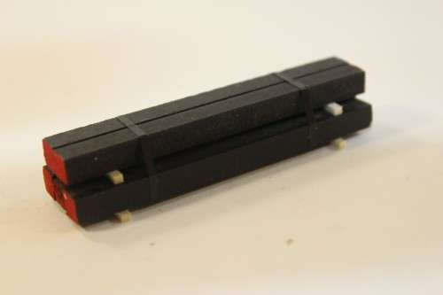 5 steel square bars (black) ¿ HO