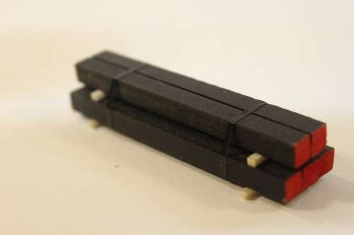 5 steel square bars (black) ¿ HO