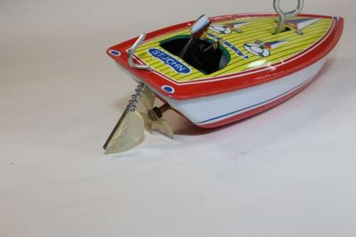 Anitque Wind Up Tin Boat - Zephyre