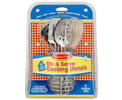 Mellissa & Doug : Stir and  Serve Cooking Utensils (Stainless Steel)