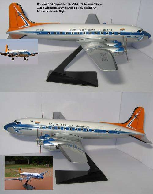 Model Aircraft : SAA Douglas DC4 Skymaster " Outeniqua"