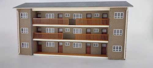 Model Train Buildings : South African Flats (HO)