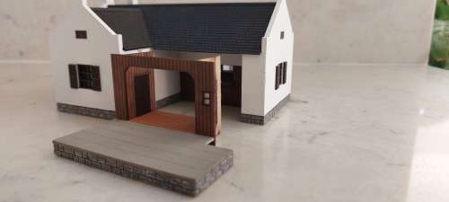 Model Train Buildings : South African Cape Dutch Restaurant (HO)
