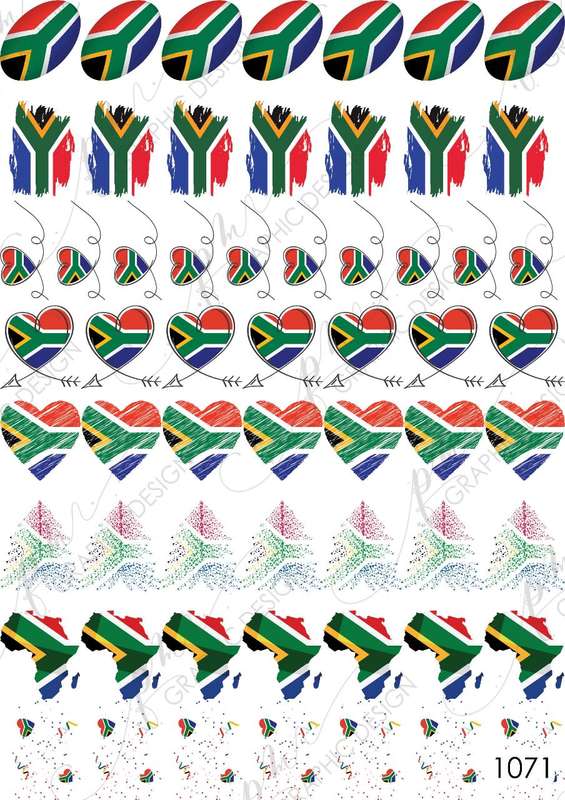 Rugby Bokke Nail Decal