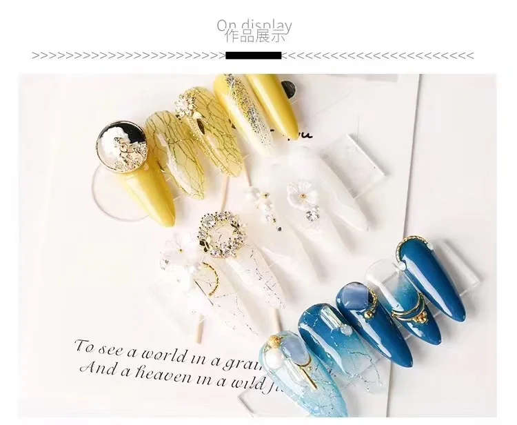 gold mesh nail art