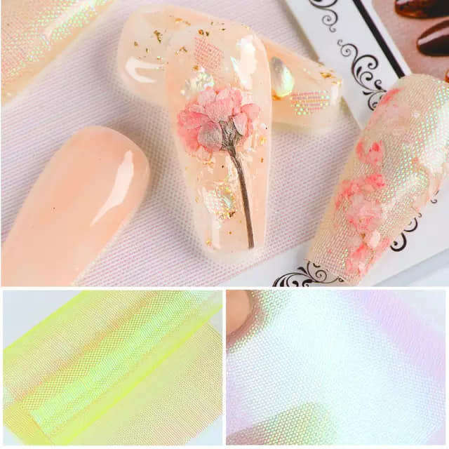 Mermaid Mesh Nail Art Random color