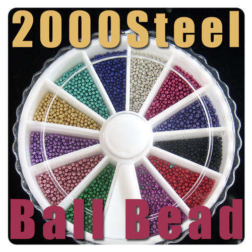 FREE SHIPPING 120 pcs 3D Nail Art Tips Glitters FIMO Slice Rhinestones Beads Wheel