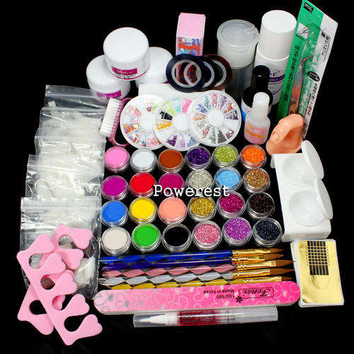Nail Art Acrylic Powder Primer Glitte Liquid TIP Brush Glue Dust