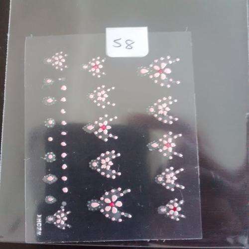 pink nail art stickers