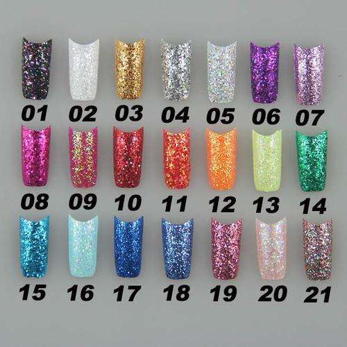 designer glitter acrylic tips 50pcs